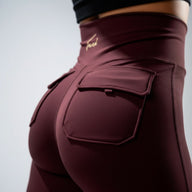 FOXED® CARGO LEGGINGS 2-POCKET BERRY
