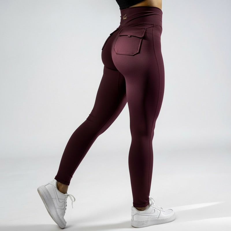 FOXED® CARGO LEGGINGS 2-POCKET BERRY
