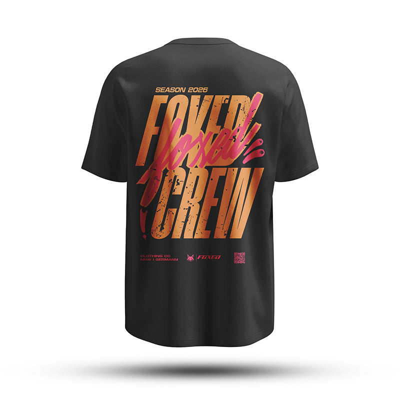 FOXED® CREW OVERSIZE SHIRT BLACK/PEACH