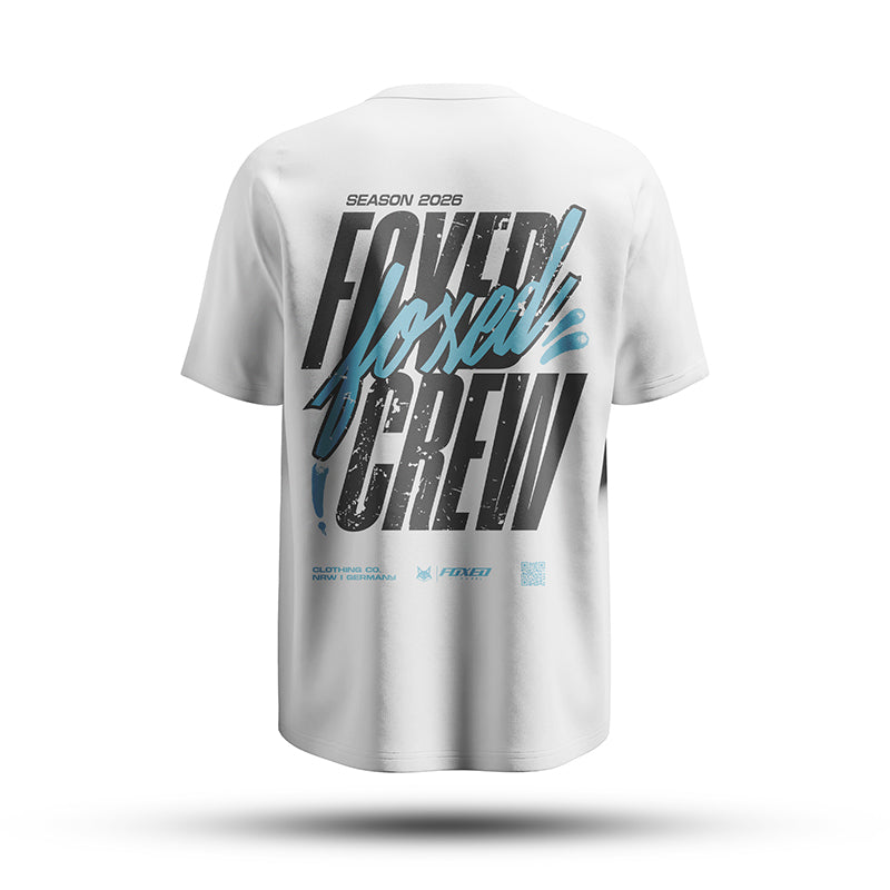 FOXED® CREW OVERSIZE SHIRT WHITE/BABYBLUE