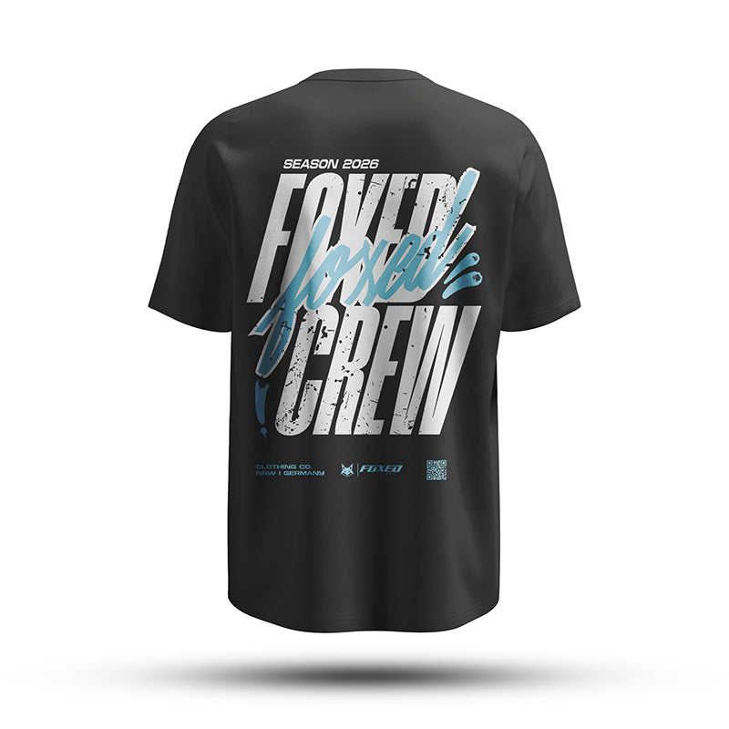 FOXED® CREW OVERSIZE SHIRT BLACK/BABYBLUE
