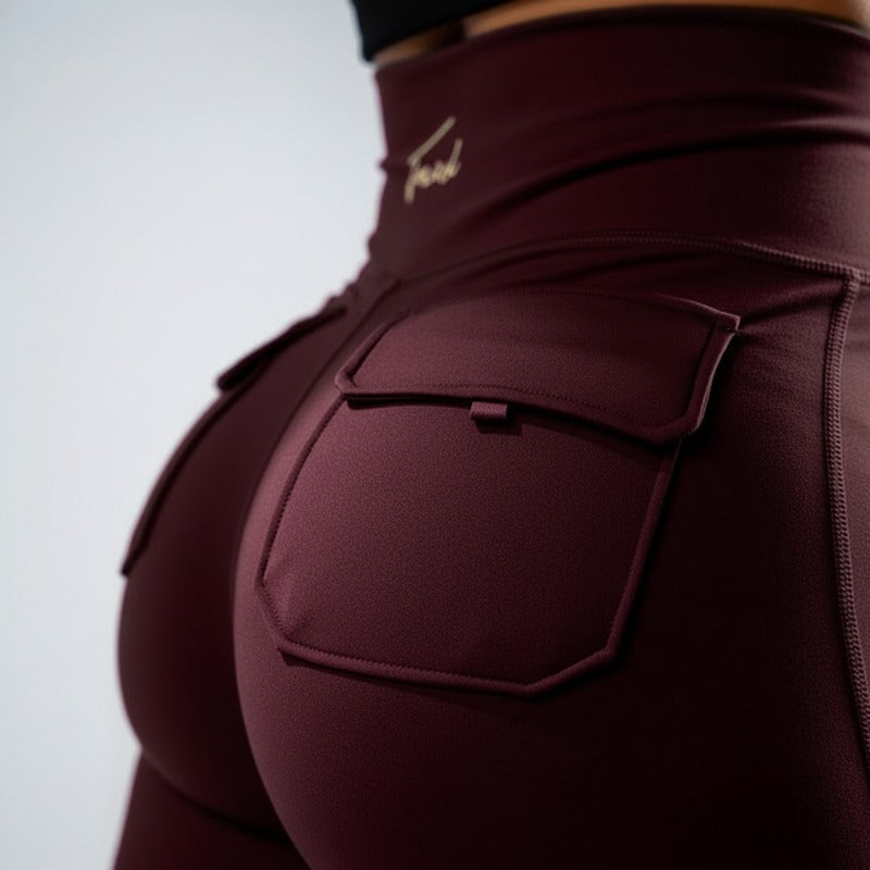 FOXED® CARGO LEGGINGS 2-POCKET BERRY