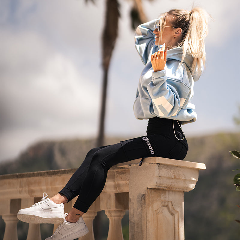 FOXED® STUDIOSTATE HOODIE + CARGO LEGGINGS SET BABYBLUE