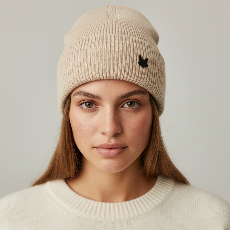 FOXED® BEANIE METAL ICON BEIGE