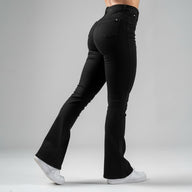 FOXED® HIGH-WAISTED SKINNY BOOTCUT JEANS BLACK