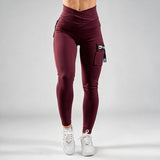 FOXED® CARGO LEGGINGS 3-POCKET SMOKED CHERRY
