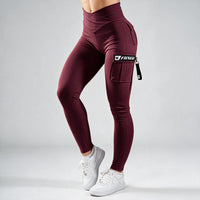 FOXED® CARGO LEGGINGS 3-POCKET SMOKED CHERRY