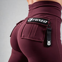 FOXED® CARGO LEGGINGS 3-POCKET SMOKED CHERRY