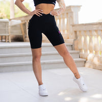 FOXED® CARGO BIKER SHORTS 3-POCKET GLITTER PINK