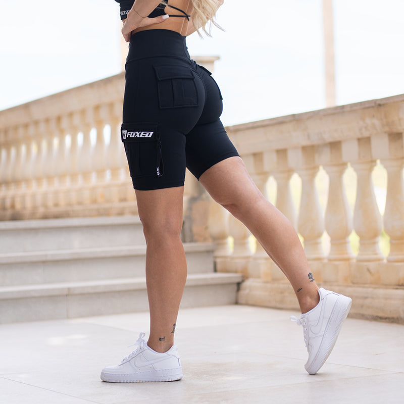 FOXED® CARGO BIKER SHORTS 3-POCKET WHITE