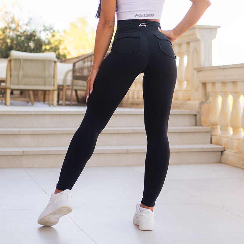 FOXED® CARGO LEGGINGS 2-POCKET BLACK