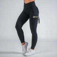 FOXED® CARGO LEGGINGS 3-POCKET GLITTER MATCHA