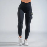 FOXED® CARGO LEGGINGS 3-POCKET GLITTER MATCHA