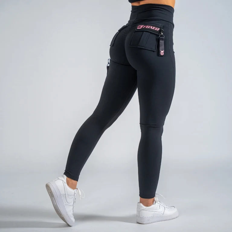 FOXED® CROPPED ZIPPER + CARGO LEGGINGS SET ROSE
