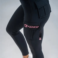 FOXED® CROPPED ZIPPER + CARGO LEGGINGS SET ROSE