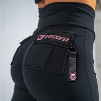 FOXED® CROPPED ZIPPER + CARGO LEGGINGS SET ROSE