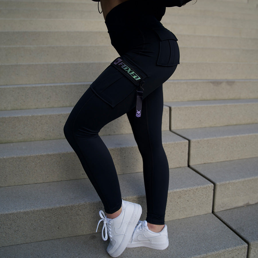 FOXED® CARGO LEGGINGS 3-POCKET GLITTER MERMAID