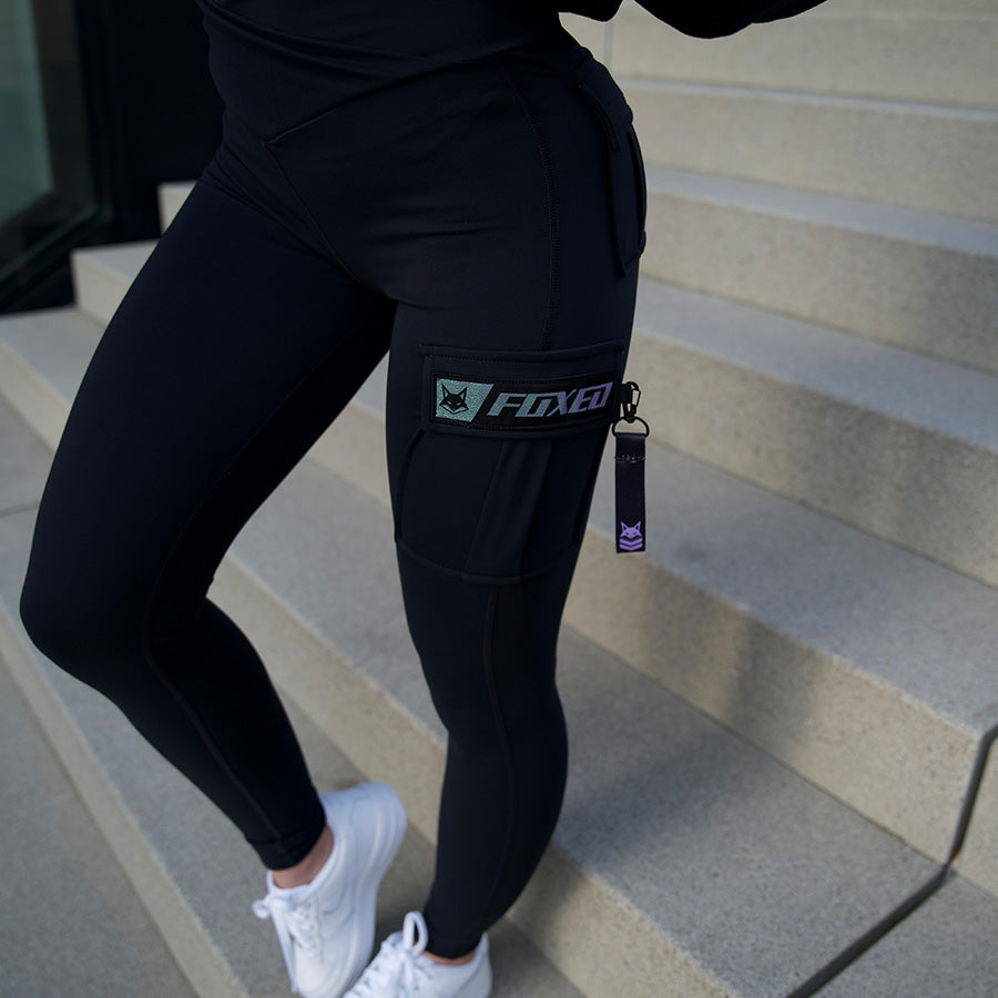 FOXED® CARGO LEGGINGS 3-POCKET GLITTER MERMAID