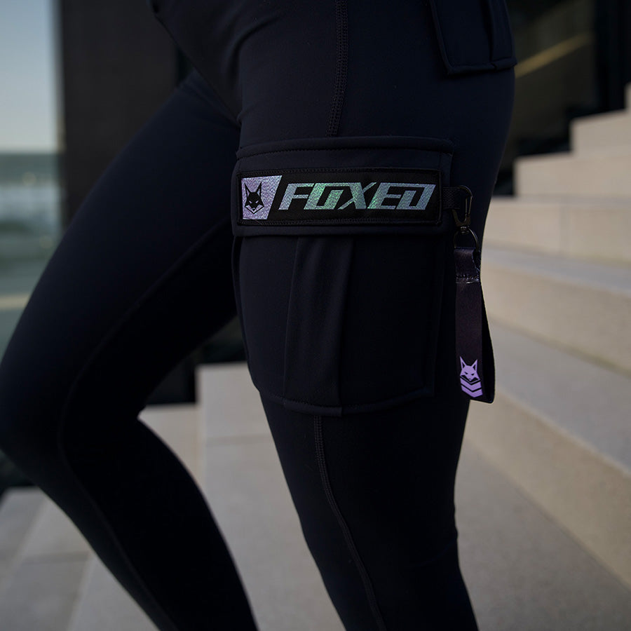 FOXED® CARGO LEGGINGS 3-POCKET GLITTER MERMAID
