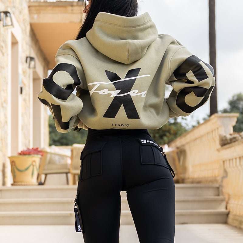 FOXED® STUDIOSTATE HOODIE + CARGO LEGGINGS SET MATCHA WHITE