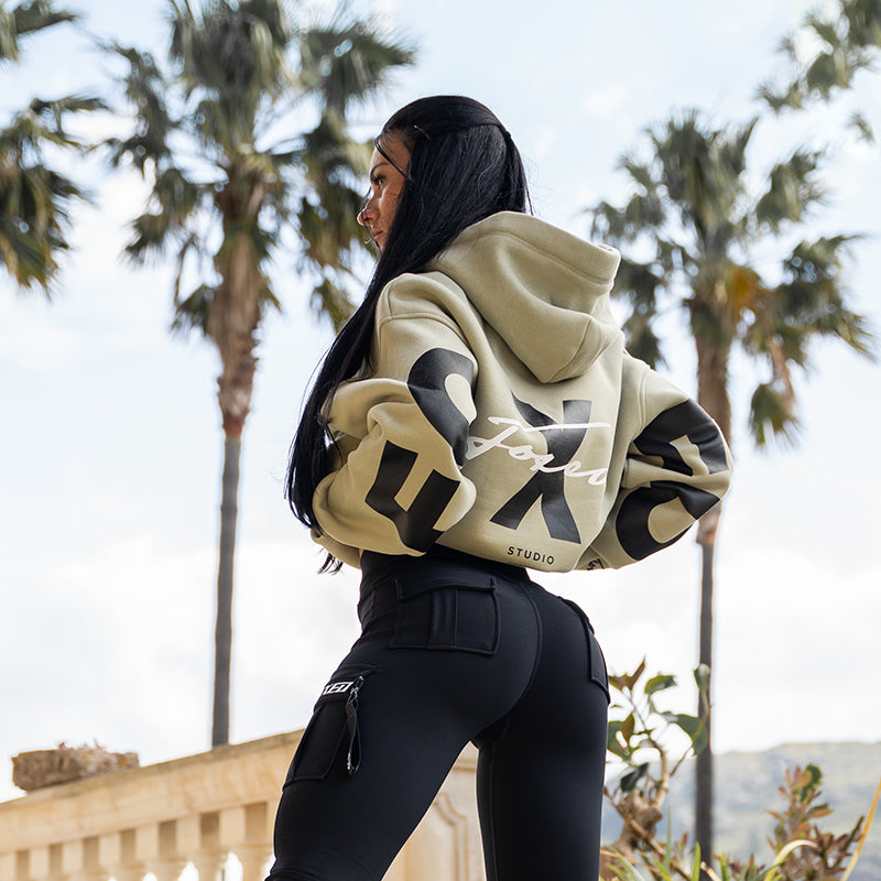 FOXED® STUDIOSTATE HOODIE + CARGO LEGGINGS SET MATCHA WHITE