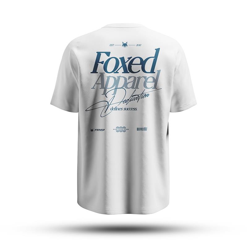 FOXED® DEDICATION REGULAR T-SHIRT UNISEX WHITE/PETROL