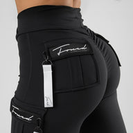 FOXED® CARGO LEGGINGS 3-POCKET RAZZLE DAZZLE WHITE