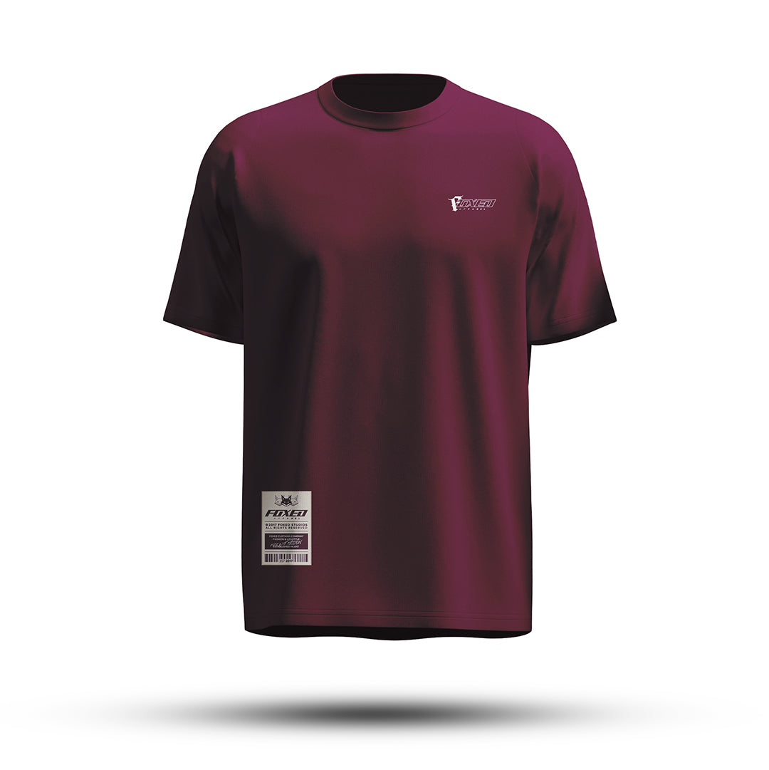 FOXED® "FOCUS" UNISEX LONG SHIRT BURGUNDY