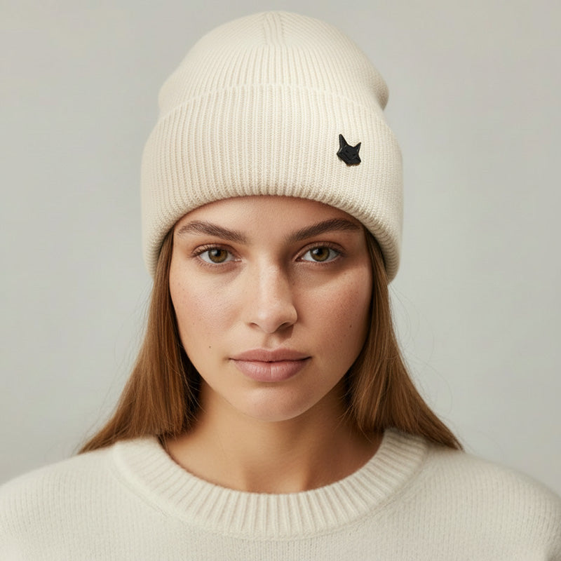 FOXED® METAL ICON BEANIE CREAM