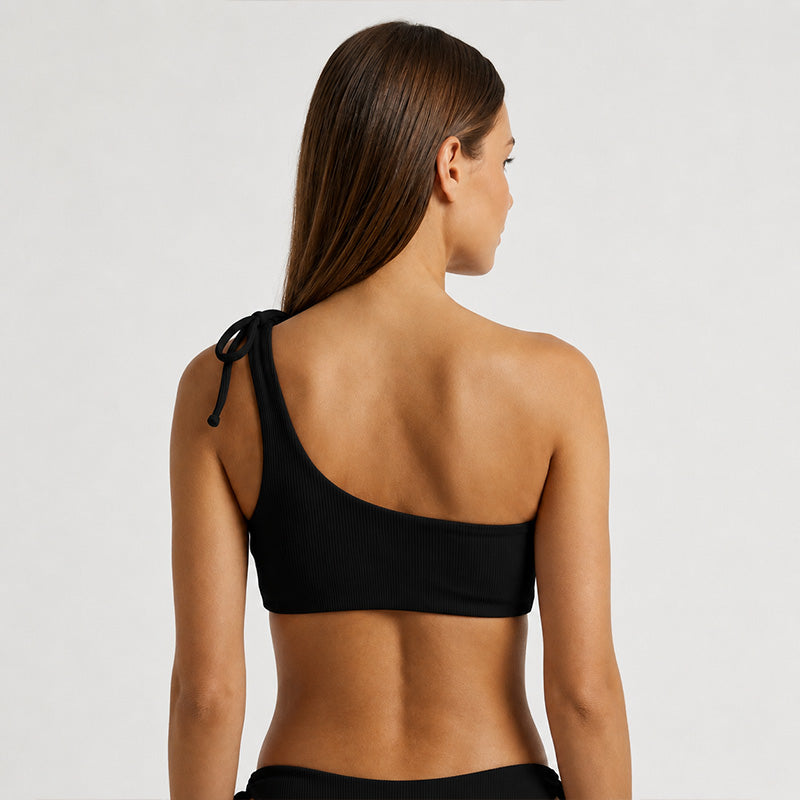 FOXED® BIKINI TOP ONE SHOULDER BLACK