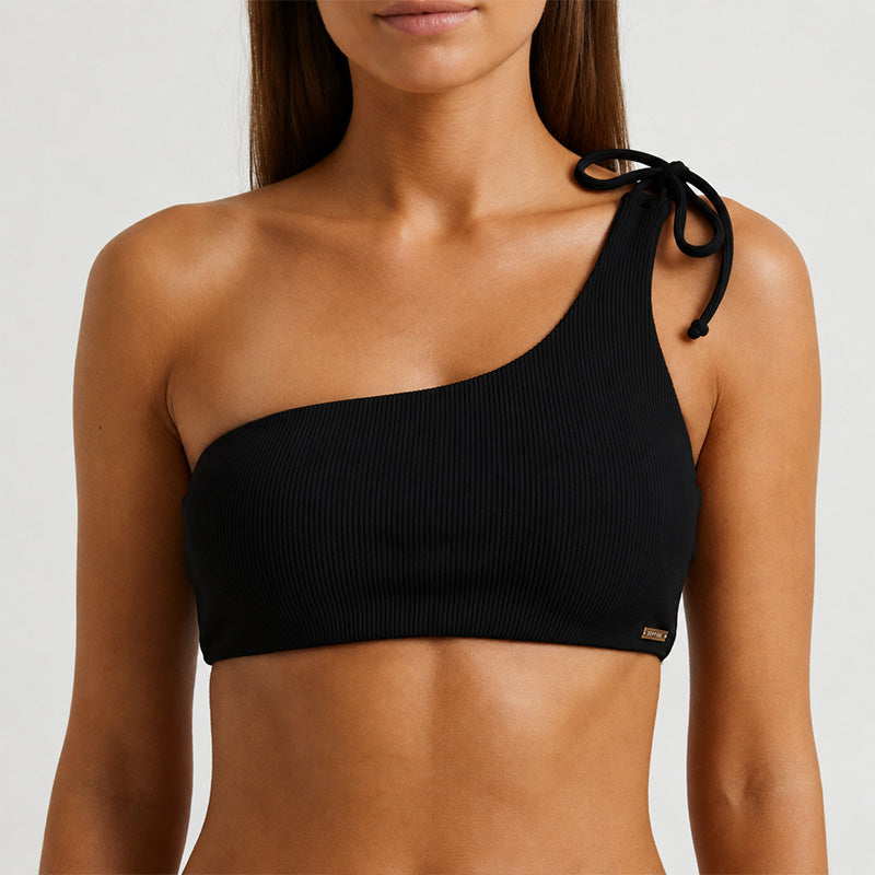 FOXED® BIKINI TOP ONE SHOULDER BLACK