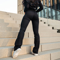FOXED® HIGH-WAISTED SKINNY BOOTCUT JEANS BLACK