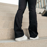 FOXED® HIGH-WAISTED SKINNY BOOTCUT JEANS BLACK