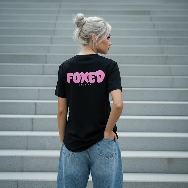 FOXED® BUBBLE UNISEX LONG SHIRT BLACK