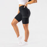 FOXED® CARGO BIKER SHORTS 3-POCKET ALL BLACK