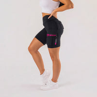 FOXED® CARGO BIKER SHORTS 3-POCKET GLITTER PINK