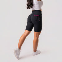 FOXED® CARGO BIKER SHORTS 3-POCKET GLITTER PINK