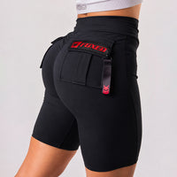 FOXED® CARGO BIKER SHORTS 3-POCKET GLITTER RED