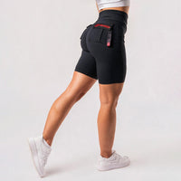 FOXED® CARGO BIKER SHORTS 3-POCKET GLITTER RED