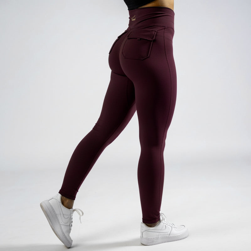 FOXED® CARGO LEGGINGS 2-POCKET BERRY