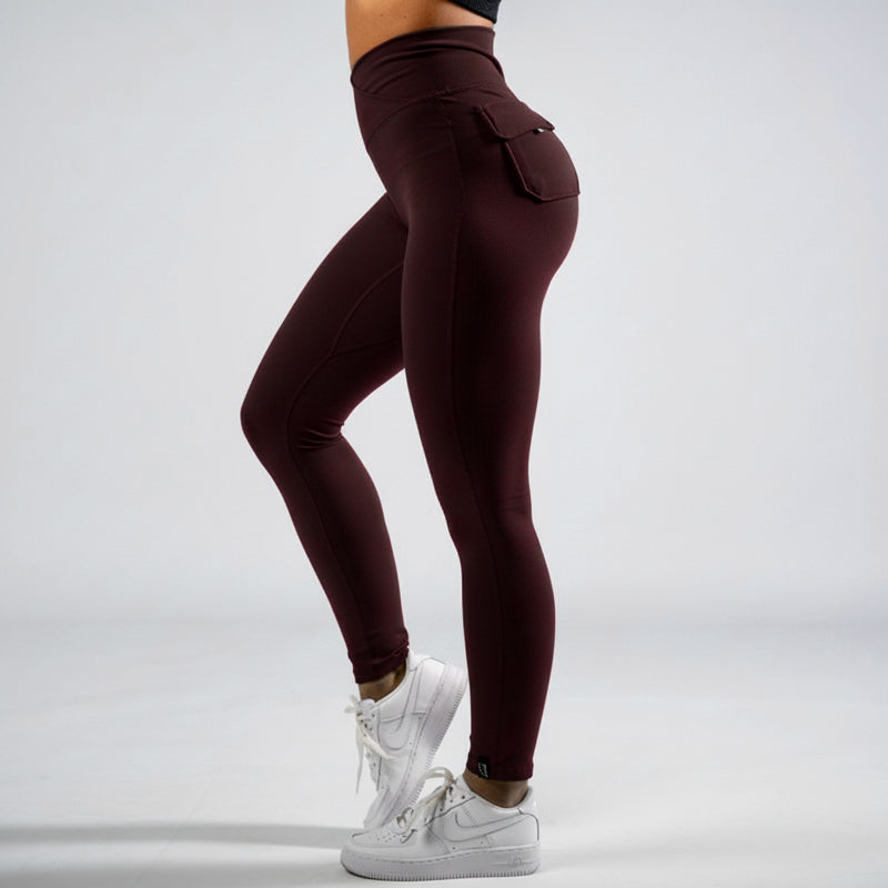 FOXED® CARGO LEGGINGS 2-POCKET BERRY