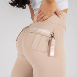 FOXED® CARGO 3-POCKET LEGGINGS MUSHROOM