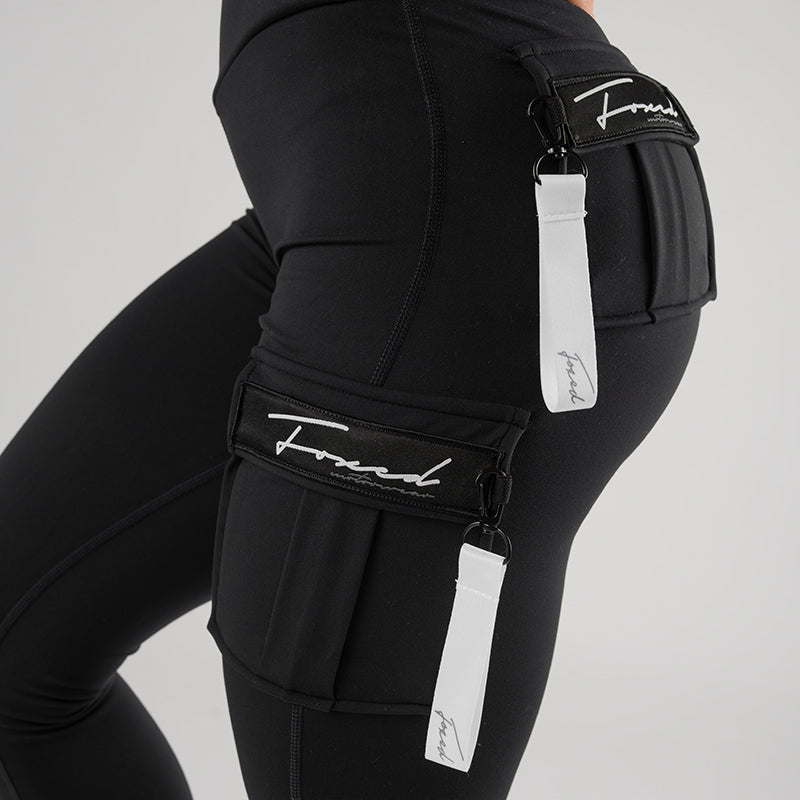 FOXED® CARGO LEGGINGS 3-POCKET RAZZLE DAZZLE WHITE