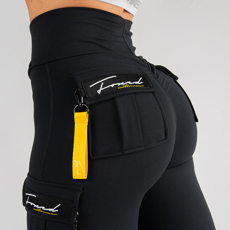 FOXED® CARGO LEGGINGS 3-POCKET RAZZLE DAZZLE YELLOW