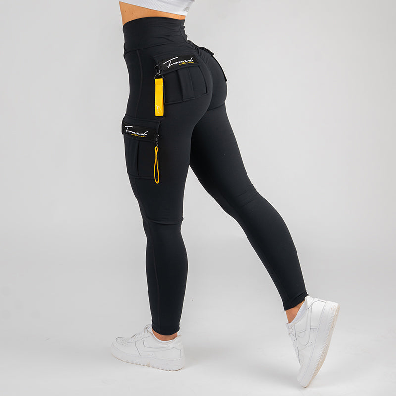 FOXED® CARGO LEGGINGS 3-POCKET RAZZLE DAZZLE YELLOW