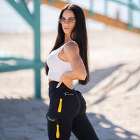 FOXED® CARGO LEGGINGS 3-POCKET RAZZLE DAZZLE YELLOW