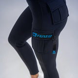 FOXED® CARGO LEGGINGS 3-POCKET GLITTER BLUE
