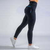 FOXED® CARGO LEGGINGS 3-POCKET GLITTER BLUE