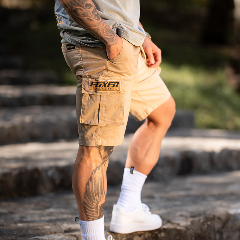 FOXED® CARGO SHORTS MEN SAND (NEW FIT)