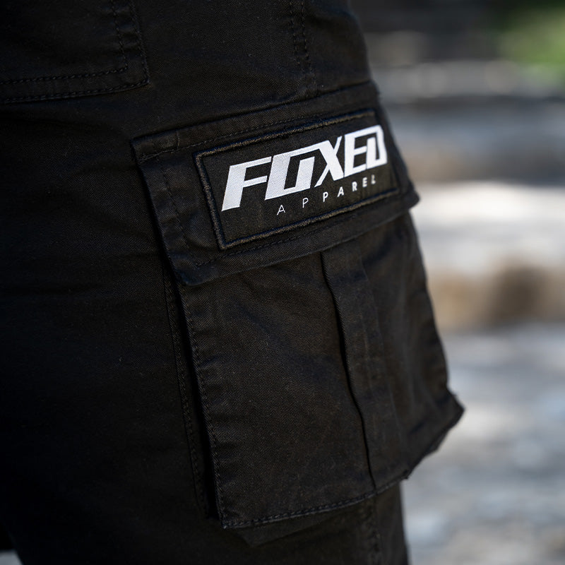 FOXED® CARGO SHORTS MEN BLACK (NEW FIT)